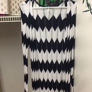 Knit Chevron Pattern Cardigan